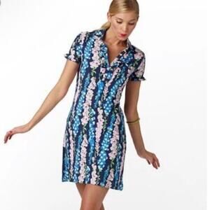 Lilly Pulitzer Foxy Foxglove Carolyn Dress Size Small 100% cotton
